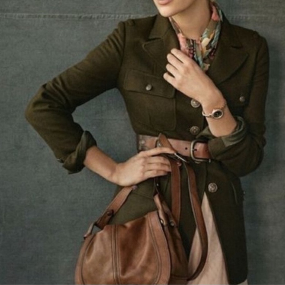 Fossil vintage green military jacket size M